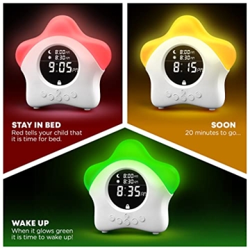 Kids Stay-in-Bed Sleep Training Clock & Night Light