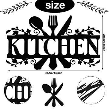 Hotop Black Kitchen Metal Sign: Rustic Decor for Farmhouse Kitchens