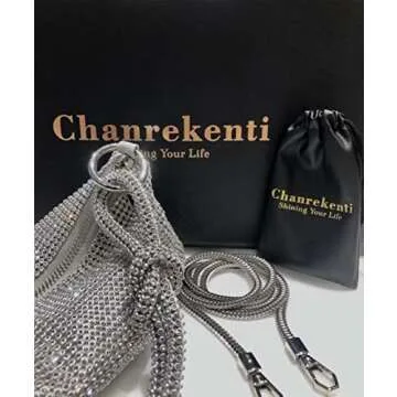 Rhinestone Purse Silver Sparkly Purse Silver Clutch Purse Evening Bags for Women