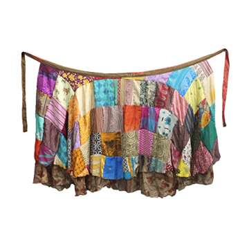 Sari Silk Vintage Patchwork Wraparound Long Skirt - Embrace Timeless Elegance with This Stunning Eth...