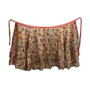 Sari Silk Vintage Patchwork Wraparound Long Skirt - Embrace Timeless Elegance with This Stunning Ethnic Fashion Piece, Perfect for Any Occasion or Casual Outing! Multi