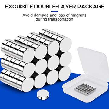 VSKIZ 60Pcs Small Magnets, Small Round Magnets for Refrigerator, 6x3mm Multi-use Tiny Rare Earth Mag...