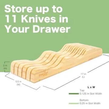 Shenzhen Knives In-Drawer Bamboo Block for 10-12 Knives
