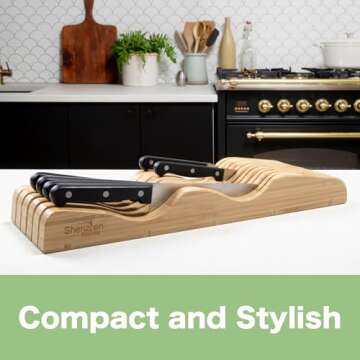 Shenzhen Knives In-Drawer Bamboo Block for 10-12 Knives