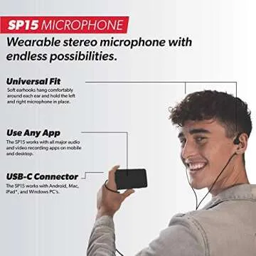 SONICPRESENCE SP15C Binaural Microphone for Immersive Audio