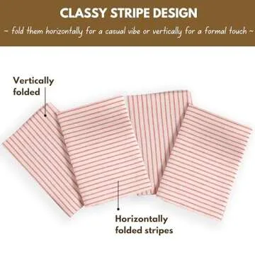 Native Fab Vintage Stripped Cloth Napkins Set of 4