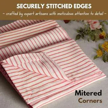 Native Fab Vintage Stripped Cloth Napkins Set of 4