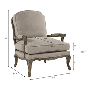 Luxury Oak Accent Chair - Elegant Living Room Addition