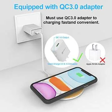 Wireless Charger,Qi-Certified 10W Max Fast Wireless Charging Pad Compatible with iPhone 11/11 Pro/11 Pro Max/XS MAX/XR/XS/X/8,Samsung Galaxy S20/Note 10/S10/S9, AirPods Pro