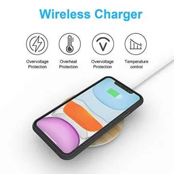 Wireless Charger,Qi-Certified 10W Max Fast Wireless Charging Pad Compatible with iPhone 11/11 Pro/11 Pro Max/XS MAX/XR/XS/X/8,Samsung Galaxy S20/Note 10/S10/S9, AirPods Pro