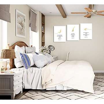 Inspirational Scripture Wall Art Canvas Prints Ready to Hang