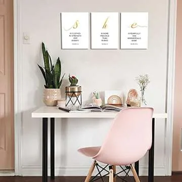 Inspirational Scripture Wall Art Canvas Prints Ready to Hang