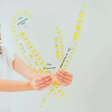 Dritz Design Ruler Trio with Styling Design, Curve & Hip Curve Rulers for Sewing