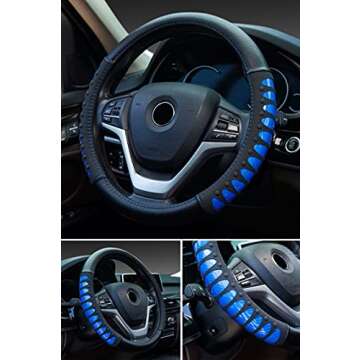 Stylish Car Steering Wheel Cover with Anti-Slip Design