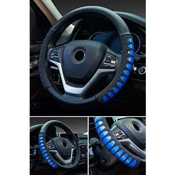Stylish Car Steering Wheel Cover with Anti-Slip Design