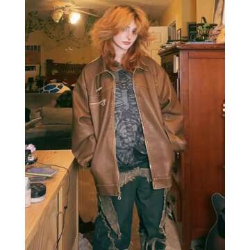 Aelfric Eden Oversized Faux Leather Jacket for All