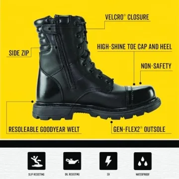 Thorogood GEN-Flex2 Tactical Boots - Side-Zip, Slip-Resistant, Unisex
