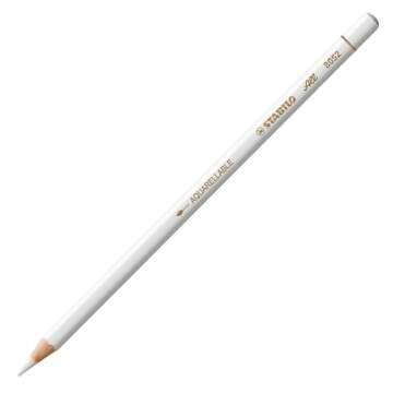 Stabilo 8052 All Coloured Pencil Crayons for Almost All Surfaces, 3.3 mm, White, Pack of 12