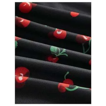 SOLY HUX Women's Vintage Cherry Print Mini Cami Dress