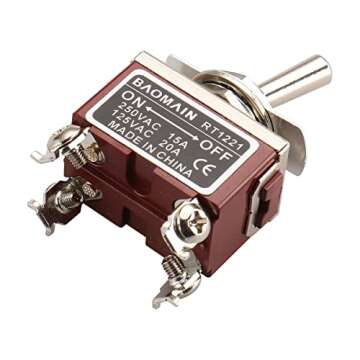 Baomain DPST Toggle Switch - 250VAC 15A Reliable Switch