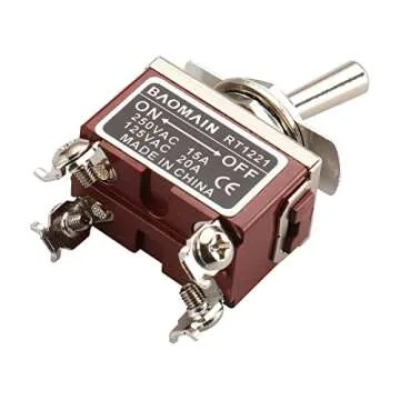 Baomain DPST Toggle Switch - 250VAC 15A Reliable Switch