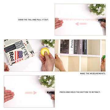 DiCUNO 60-Inch 1.5 Meter Soft and Retractable Tape Body Tailor Sewing Craft Cloth Dieting Measuring Tape (10 Colors Package)