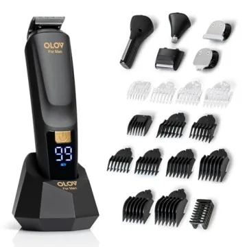 OLOV For Man Beard Trimmer, 21 Piece All-in-One Mens Grooming Kit and Hair Clipper, Nose, Ear,Body a...