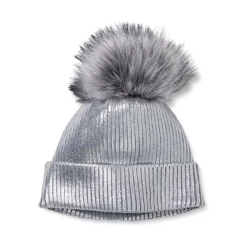 Stylish Drop Women's Holly Faux Fur Pom Pom Beanie for All Winter Adventures