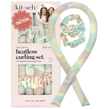 Kitsch Satin Heatless Curling Set - Overnight Hair Rollers for Effortless Curls