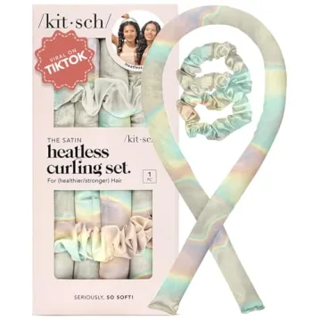 Kitsch Satin Heatless Curling Set - Overnight Hair Rollers for Effortless Curls