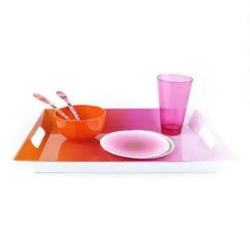 French Bull 19" Melamine Tray: Vibrant & Shatterproof