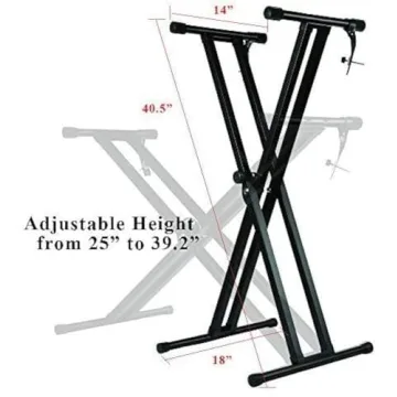Kadence Heavy-Duty Adjustable Keyboard Stand for Musicians