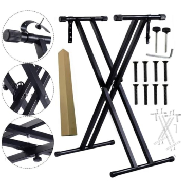 Kadence Heavy-Duty Adjustable Keyboard Stand for Musicians