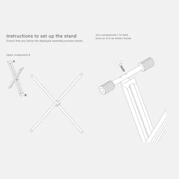 Kadence Heavy-Duty Adjustable Keyboard Stand for Musicians