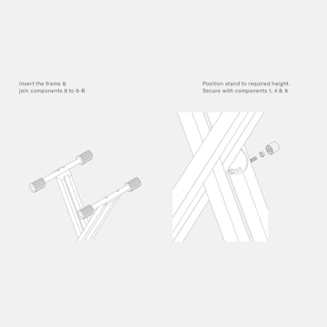 Kadence Heavy-Duty Adjustable Keyboard Stand for Musicians