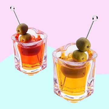 Heart-Shaped Shot Glasses by Valeways - Set of 6