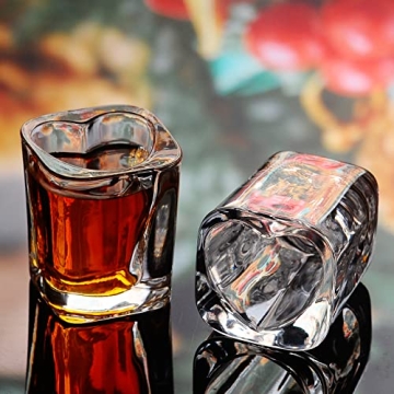 Heart-Shaped Shot Glasses by Valeways - Set of 6