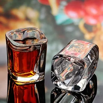 Heart-Shaped Shot Glasses by Valeways - Set of 6
