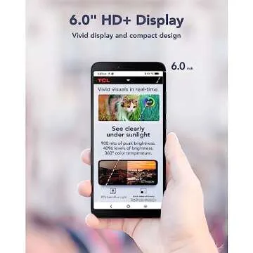 TCL ION V |2023| Cell Phone with 6.0" HD+ Display, 3+32GB Unlocked Phone, 3000mAh Battery, Android 13 Smartphone, Single SIM, US Version, Space Black (Renewed)