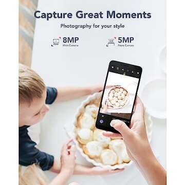 TCL ION V |2023| Cell Phone with 6.0" HD+ Display, 3+32GB Unlocked Phone, 3000mAh Battery, Android 13 Smartphone, Single SIM, US Version, Space Black (Renewed)