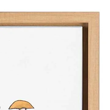 Kate and Laurel Sylvie Mushroom Framed Canvas Wall Art 18x24