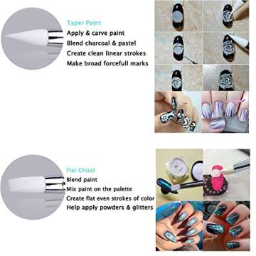 Versatile 10pcs Nail Art Gel Carving Pen Set for All Creatives