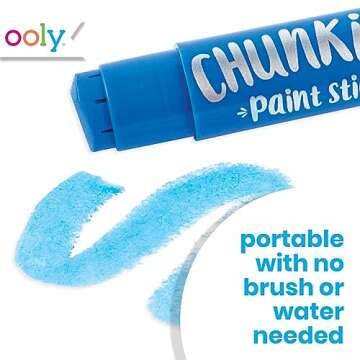 Ooly Chunkies 6 Neon Paint Sticks For Kids, Tempera Paint Sticks Neon Colors Set, No Mess Quick Drying Art Supplies for Toddlers and Kids
