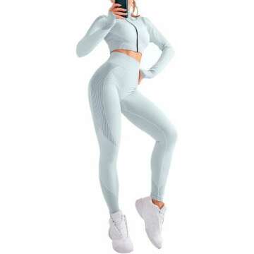 High Waisted 2 Piece Workout Set for Women