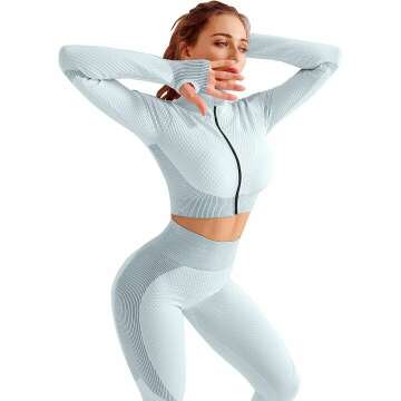 High Waisted 2 Piece Workout Set for Women