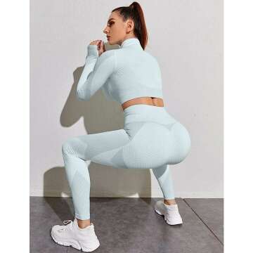 High Waisted 2 Piece Workout Set for Women