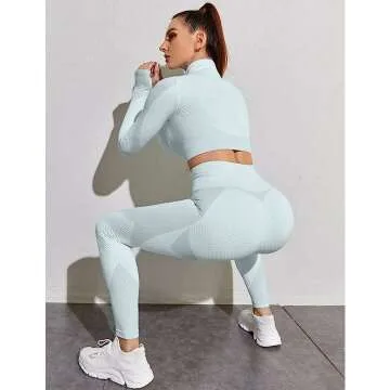 High Waisted 2 Piece Workout Set for Women