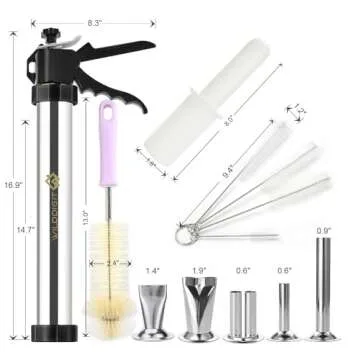 WILDDIGIT Professional Beef Jerky Gun Kits, Stainless Steel Jerky Maker, Jerky Cannon (WD-JK-151)