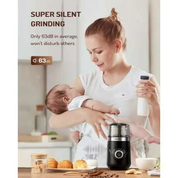 SHARDOR Adjustable Electric Coffee Grinder - Black