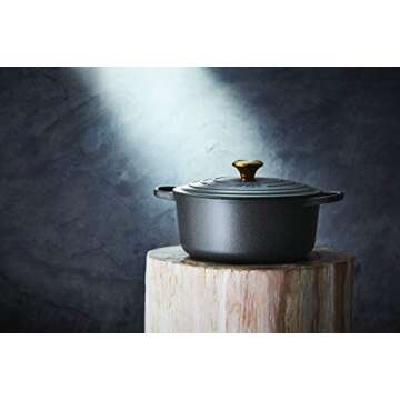 Le Creuset Enameled Cast Iron Signature Round Dutch Oven, 5.5 qt., Stone